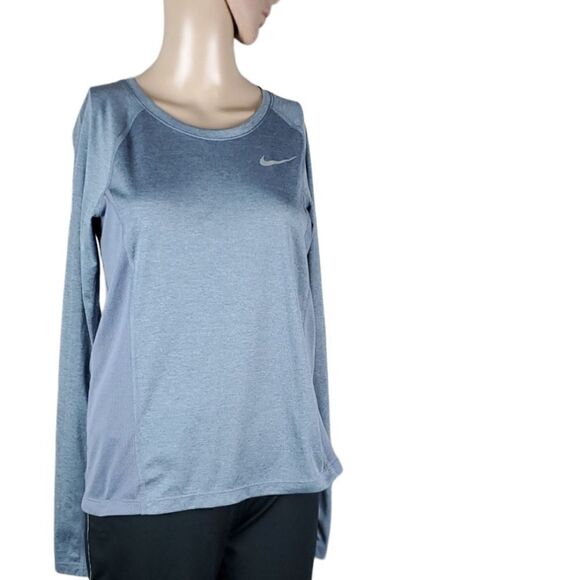 Nike Gray Long Sleeve Dry Fit T-Shirt - Picture 1 of 5
